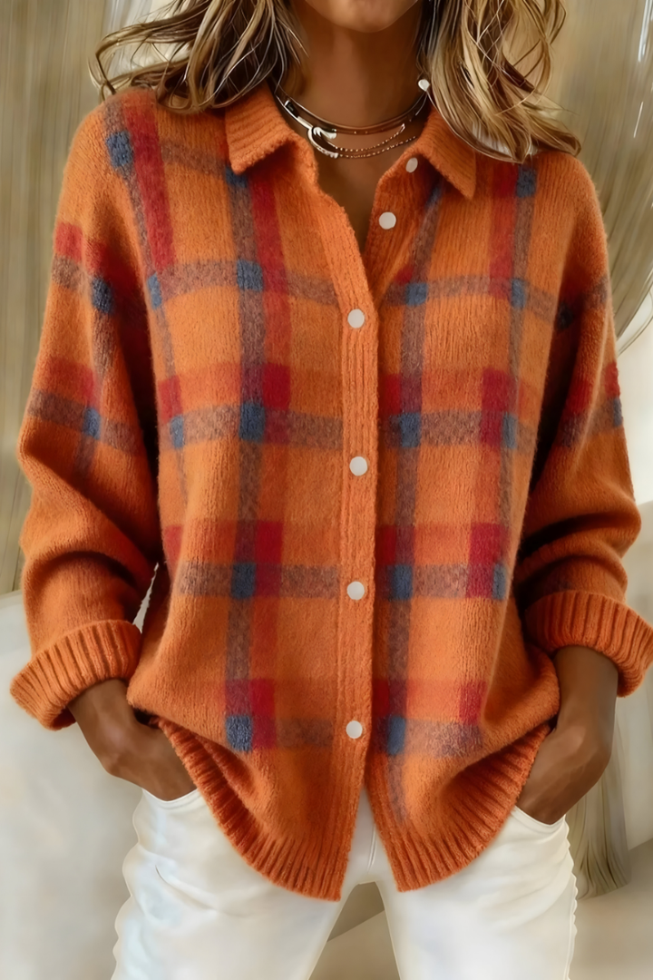 Candela | Checkered Knit Jacket
