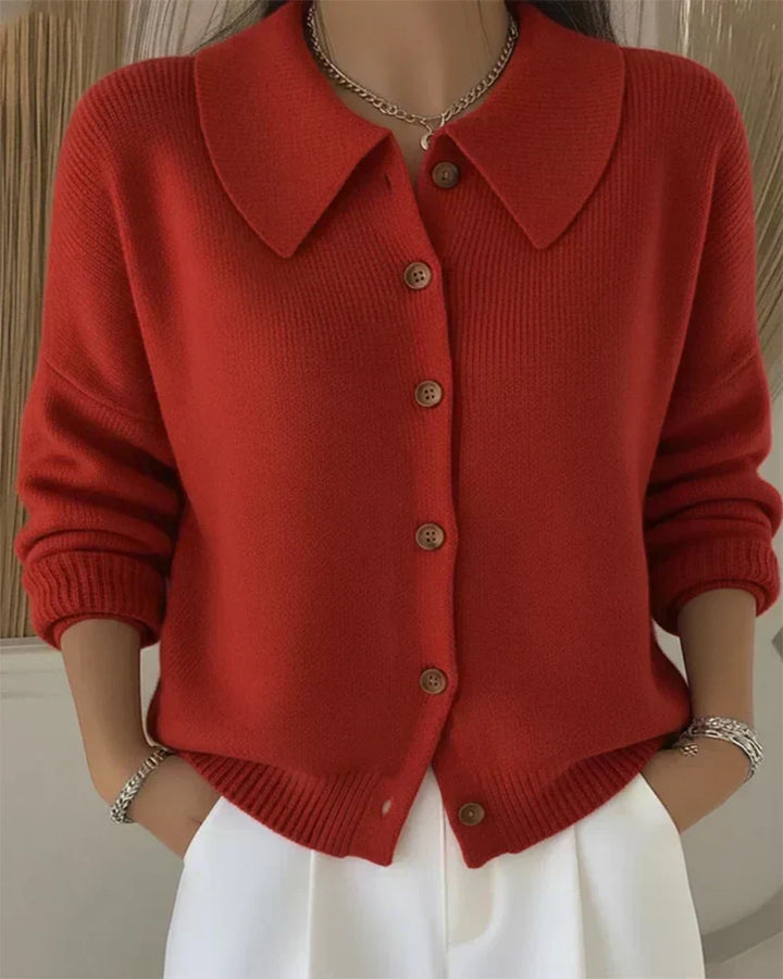 Vega | Knit Jacket with Shirt Collar