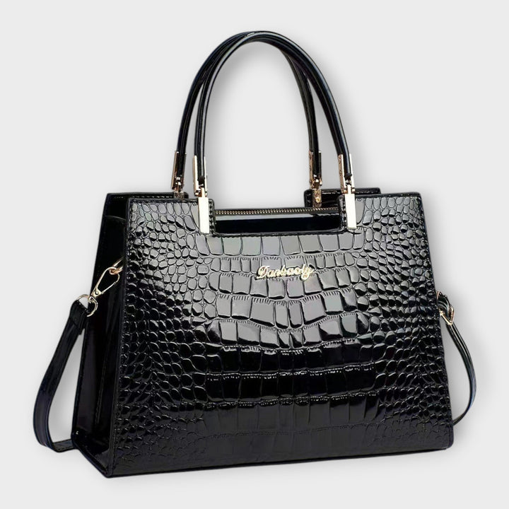 Maison Verdelle - Handbag with Glossy Crocodile Leather Pattern