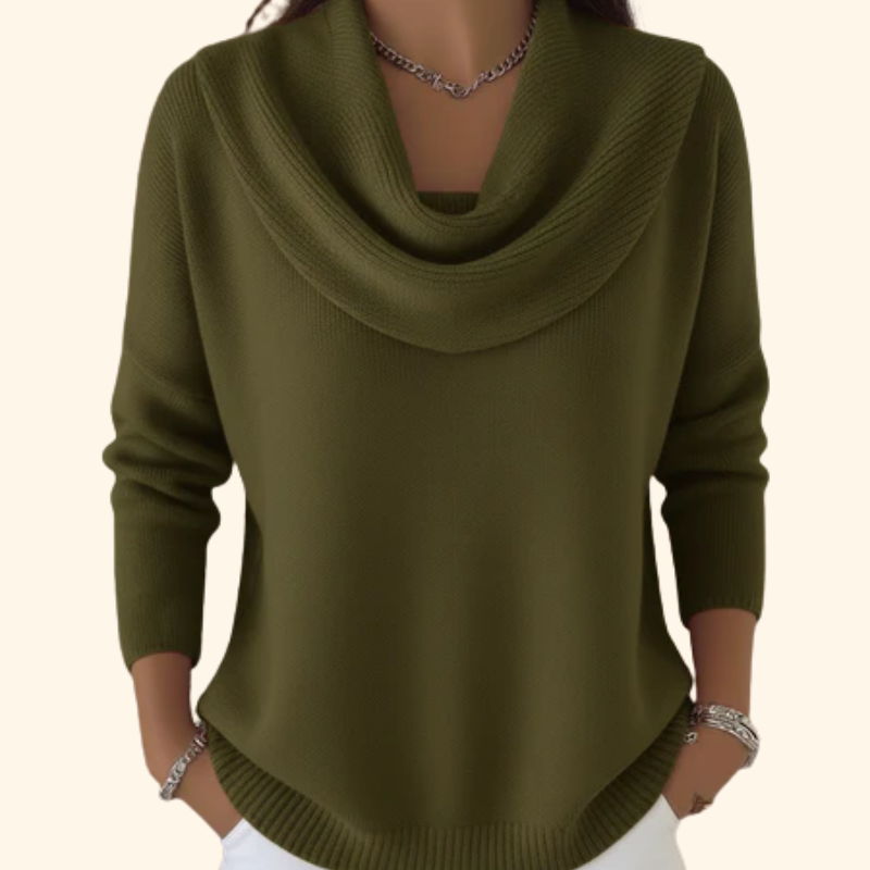 Julia | Draped Neck Sweater