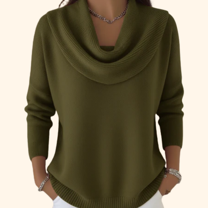Julia | Draped Neck Sweater