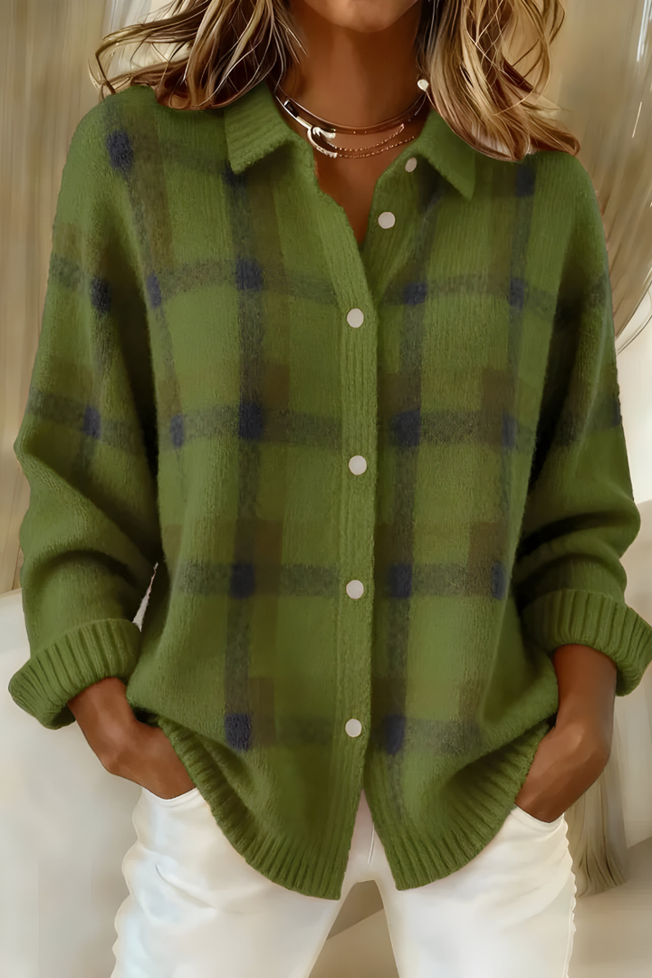 Candela | Checkered Knit Jacket