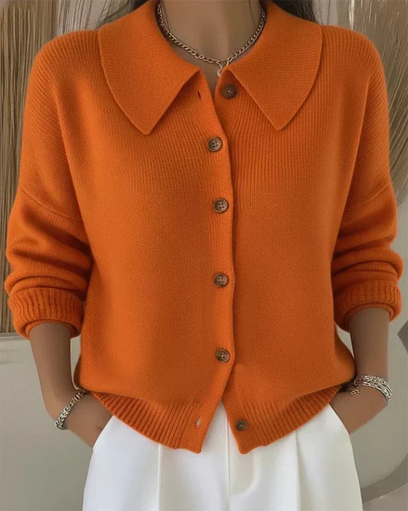 Vega | Knit Jacket with Shirt Collar