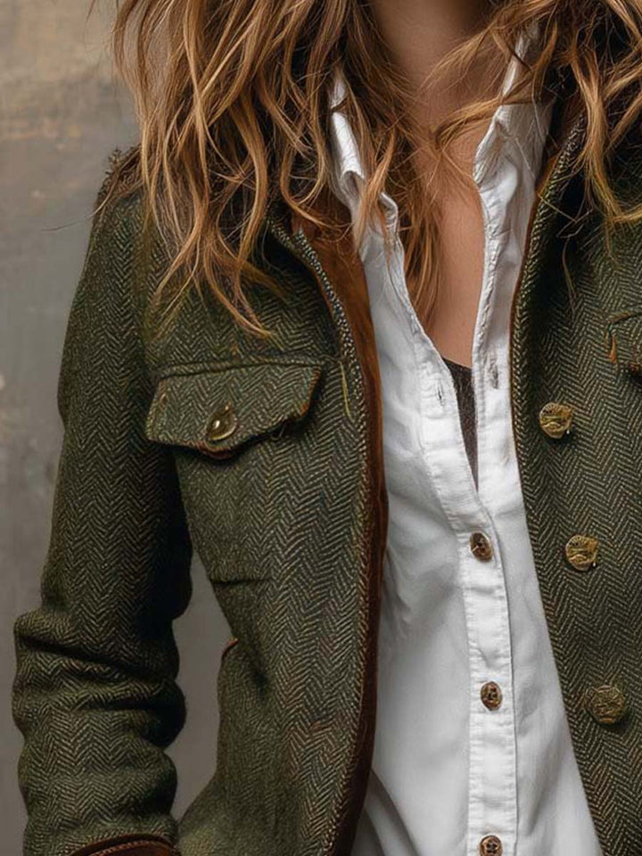 Honorine | Vintage Blazer with Contrasting Piping