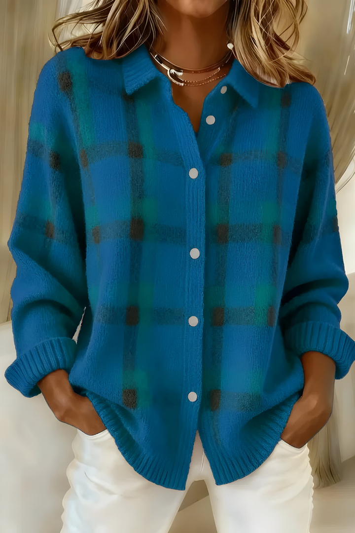 Candela | Checkered Knit Jacket