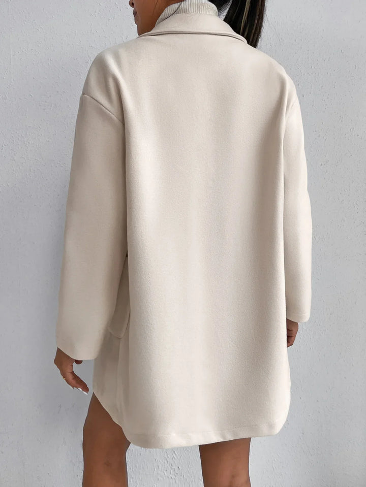 Korean-Style Wool Coat – Elegant Mid-Length Design for Chic Autumn &amp; Winter Wear