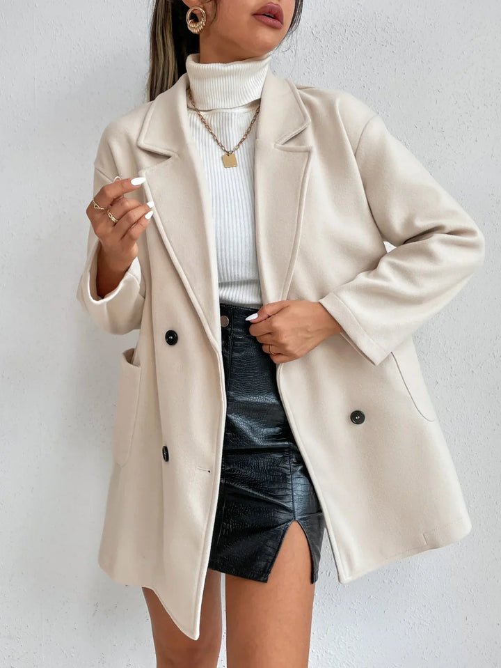 Korean-Style Wool Coat – Elegant Mid-Length Design for Chic Autumn &amp; Winter Wear
