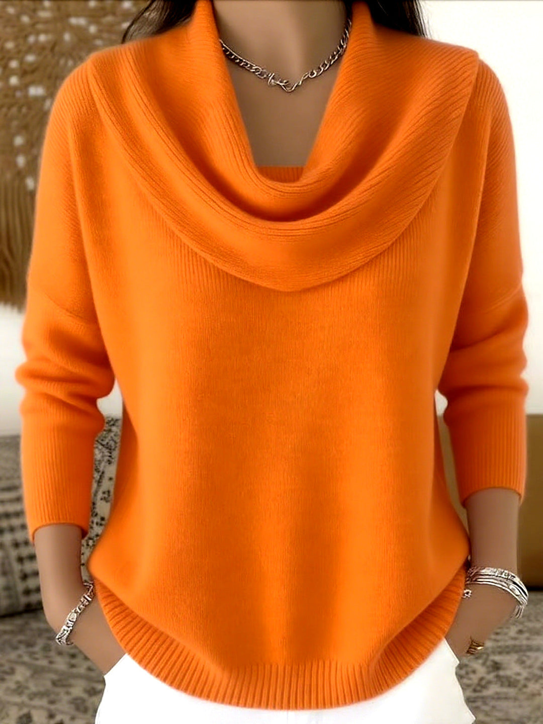 Julia | Draped Neck Sweater