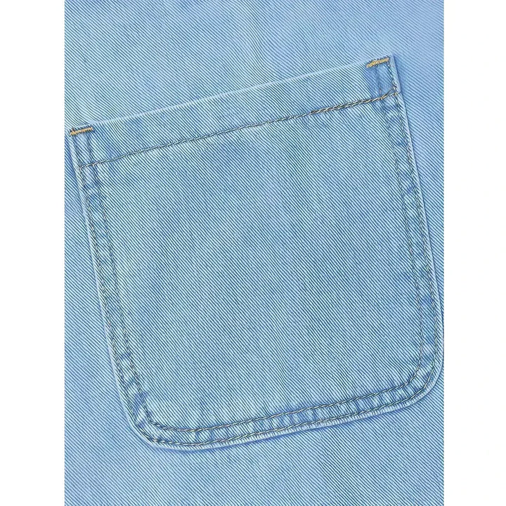 Lunariah - Casual Denim Pocket Dress