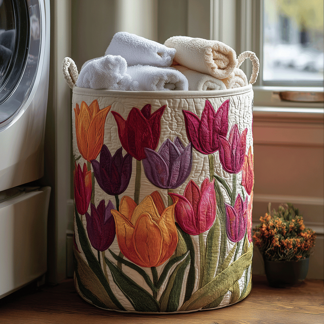 Liliana | Hand-Quilted Laundry Basket