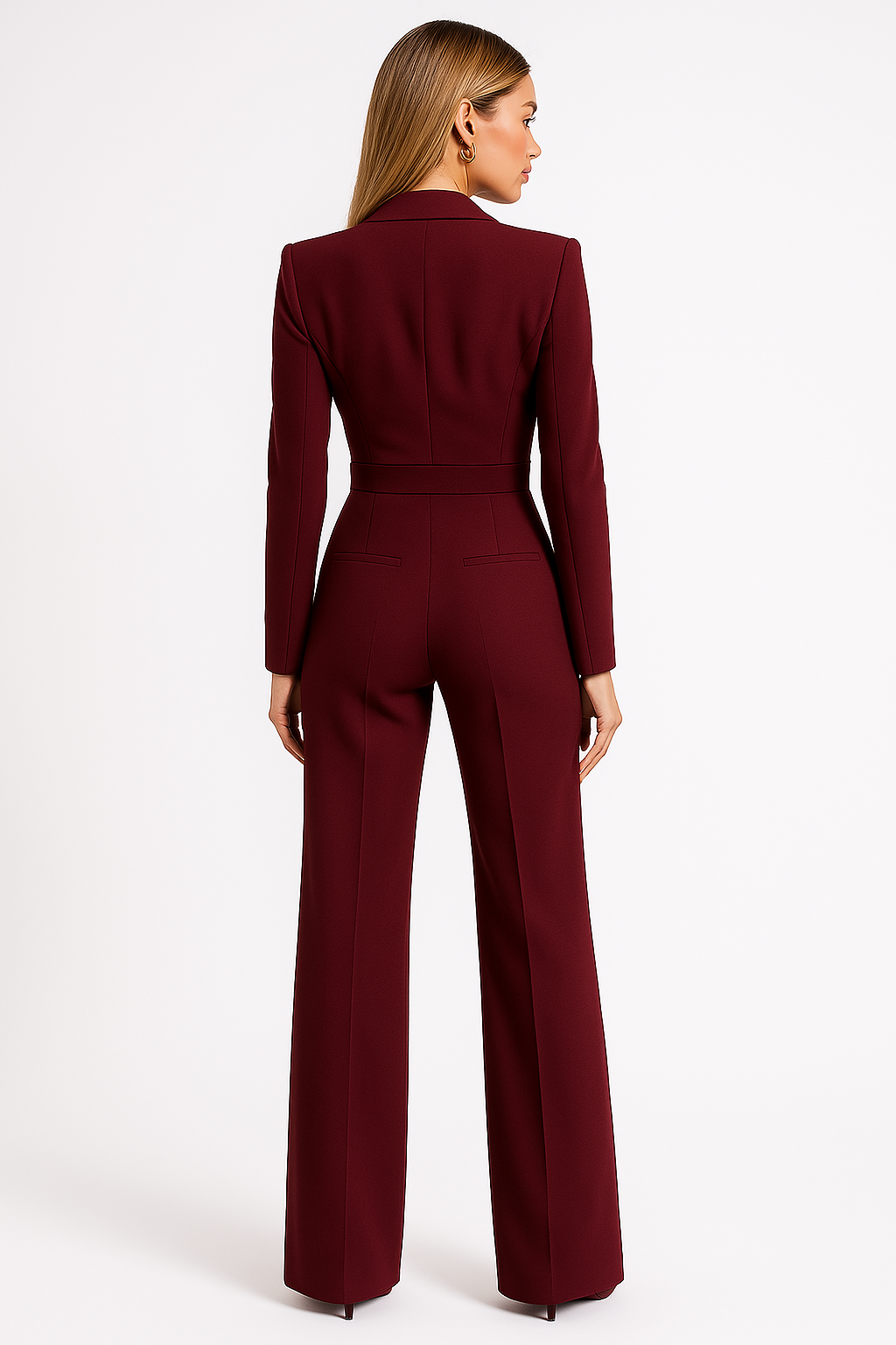 V-Neck Wide-Leg Jumpsuit