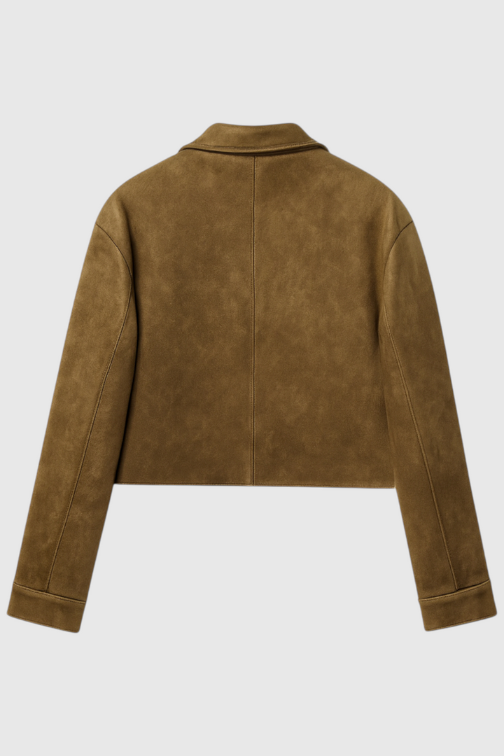 Elegant French Collar Casual Jacket with Long Sleeves