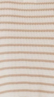 Beige Striped Knit Shirt &amp; Shorts Set