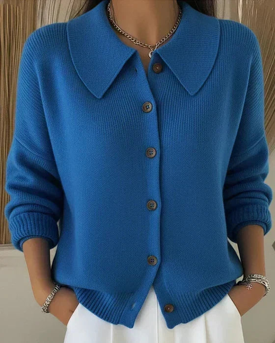 Vega | Knit Jacket with Shirt Collar