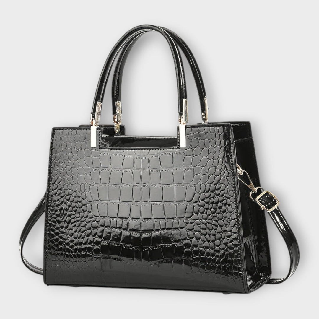 Maison Verdelle - Handbag with Glossy Crocodile Leather Pattern