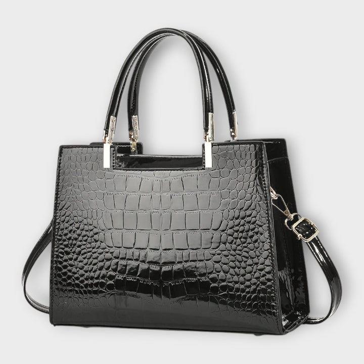 Maison Verdelle - Handbag with Glossy Crocodile Leather Pattern