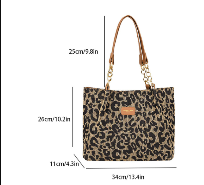 Greyhound – Leopard Canvas Shopping Bag
