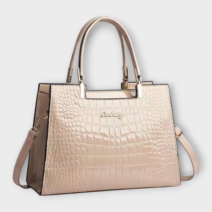 Maison Verdelle - Handbag with Glossy Crocodile Leather Pattern