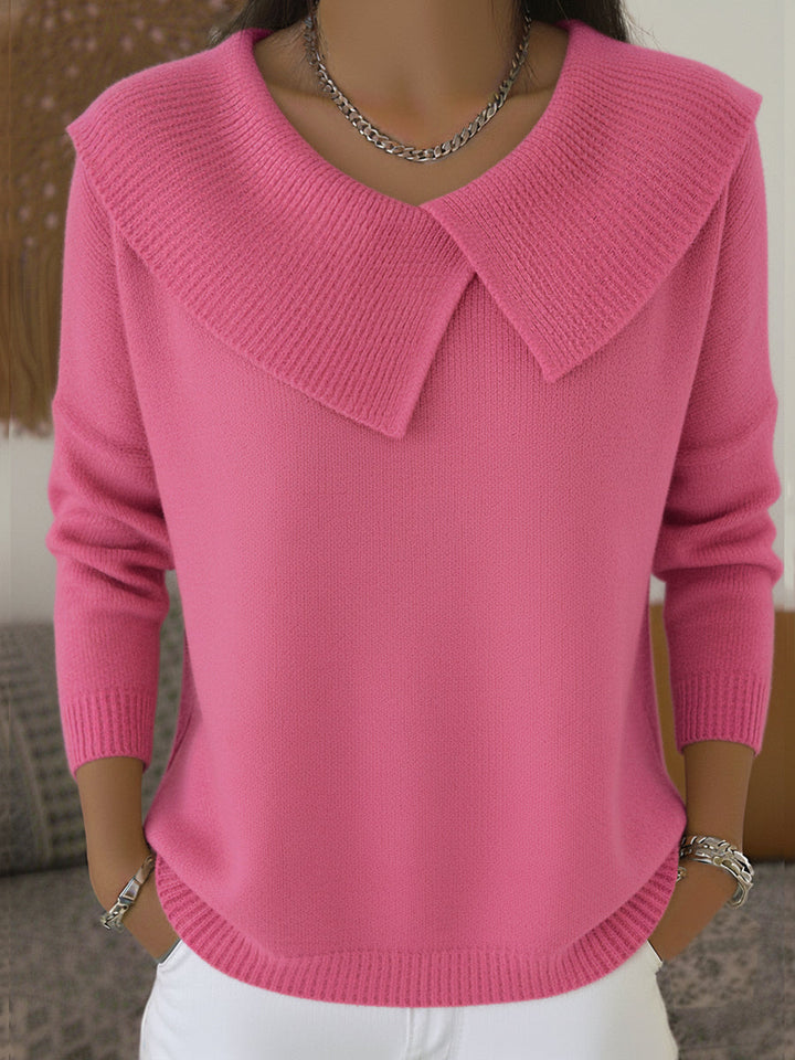 Soledad | Warm Jersey with Turned-Up Collar