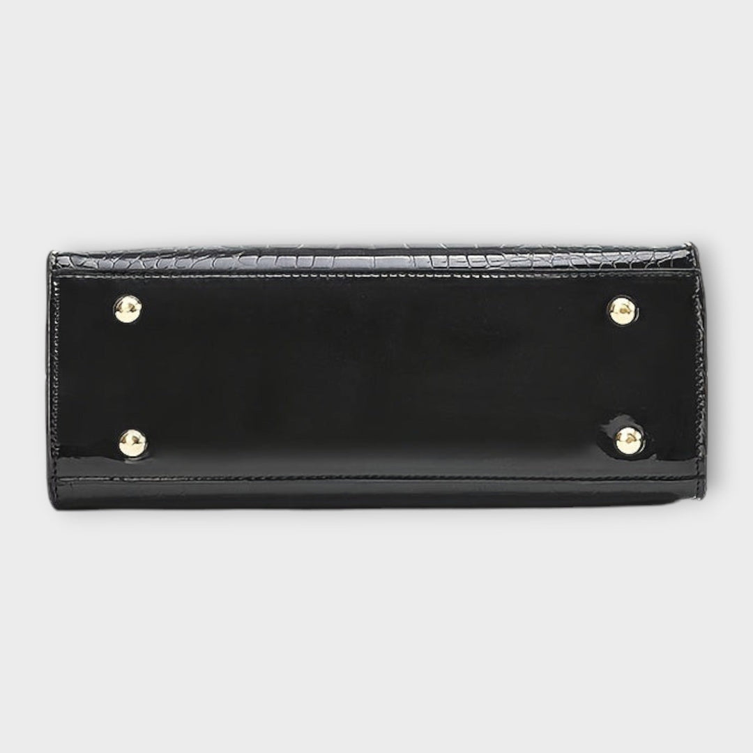 Maison Verdelle - Handbag with Glossy Crocodile Leather Pattern