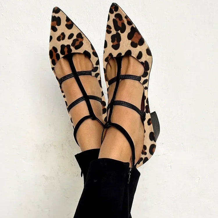 Franca | Heeled Shoes with Leopard Strap