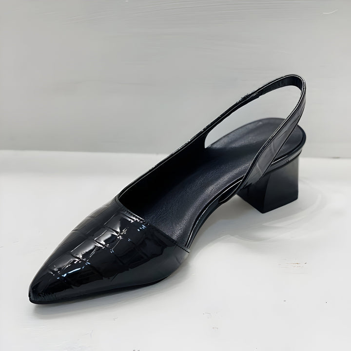 Graziella | Block Heel Shoes with Round Toe