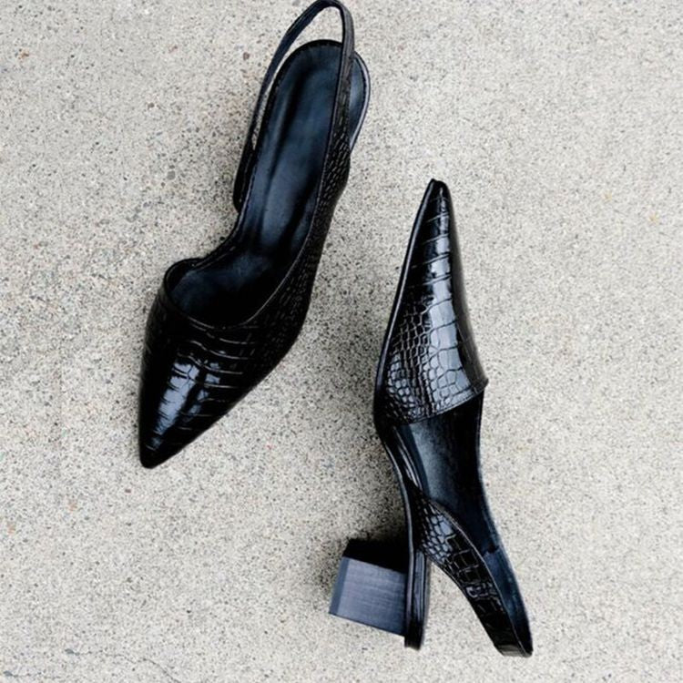Graziella | Block Heel Shoes with Round Toe
